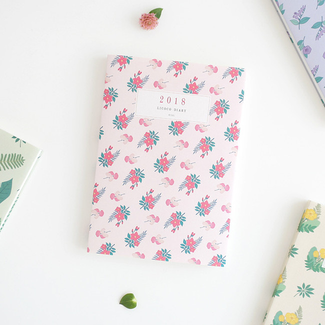 2018 Licoco flower pattern dated weekly diary scheduler