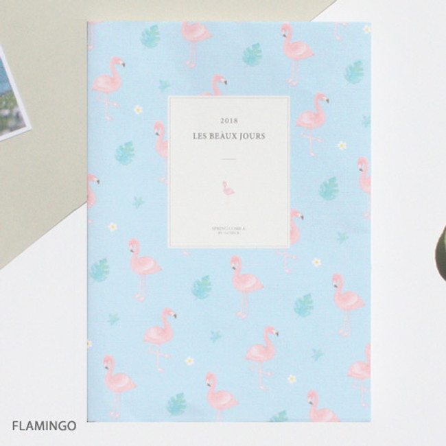 Flamingo - 2018 Les beaux jours dated weekly planner