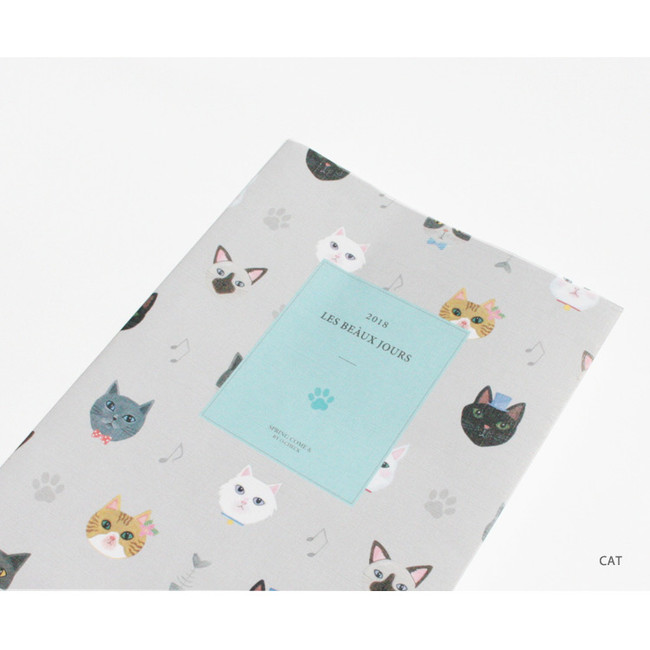 Cat - 2018 Les beaux jours dated weekly planner