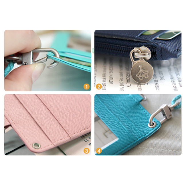 Detail of Dorothy and Alice basic neck flat card case