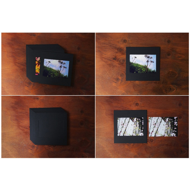 Detail of Square 4X6 Black paper photo frame set