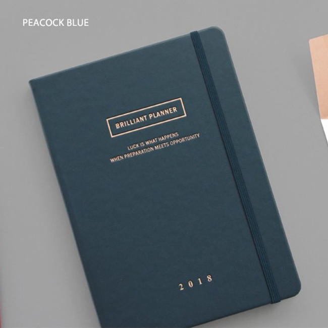 Peacock blue - 2018 Brilliant simple dated weekly planner