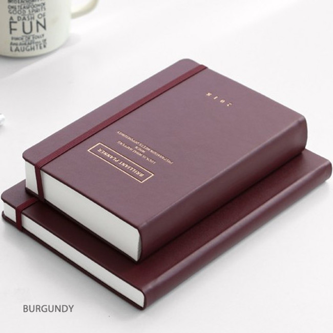 Burgundy - 2018 Brilliant simple dated daily planner