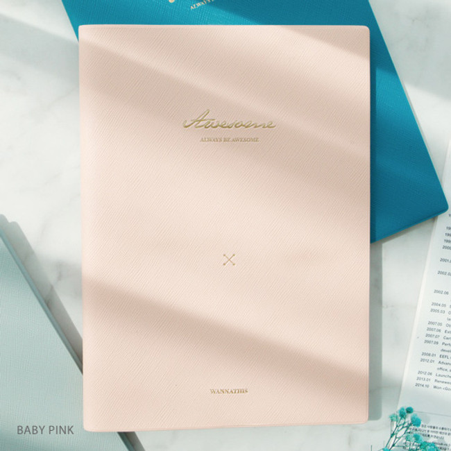 Baby pink - 2018 Awesome medium dated monthly planner