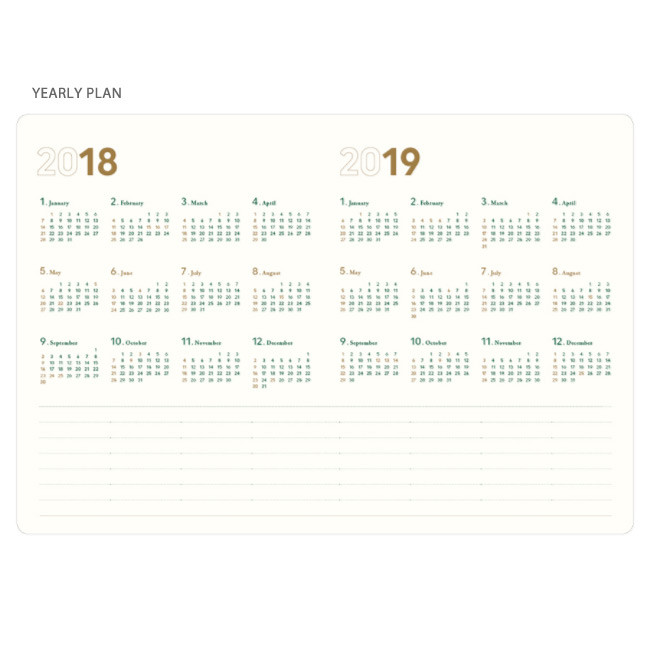 Yearly plan - 2018 Making memory small dated weekly planner