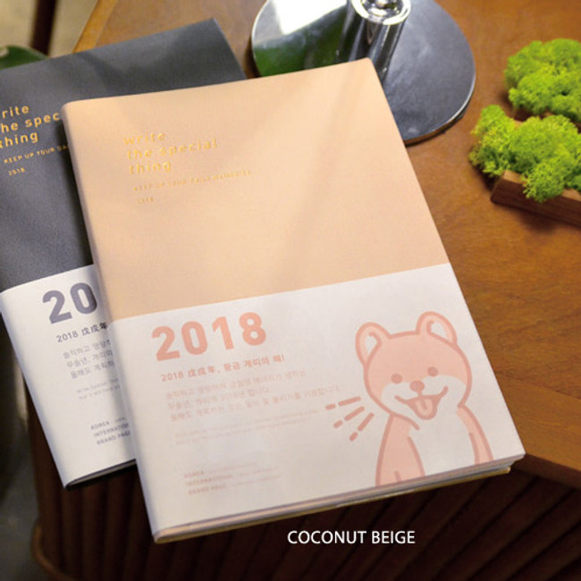 Coconut beige - 2018 Write the special thing medium dated weekly diary