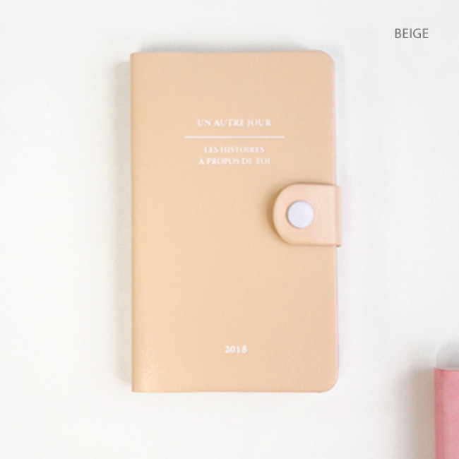 Beige - 2018 Un autre jour dated daily diary agenda