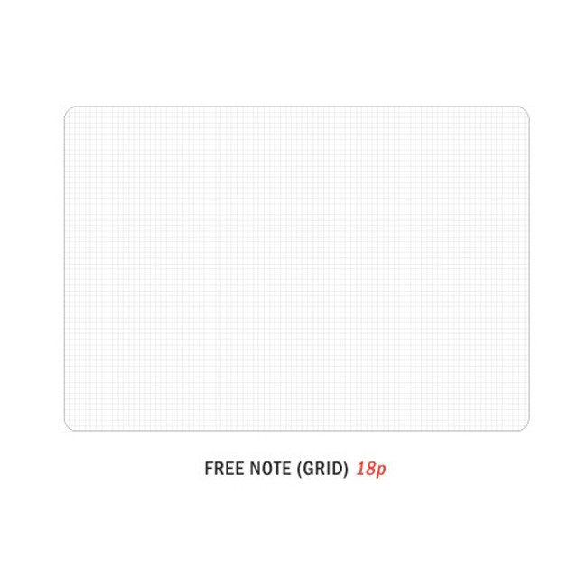 Grid note - 2018 Mellow hardcover dated weekly diary