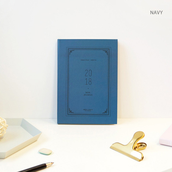Navy - 2018 Mon journal classic dated weekly diary