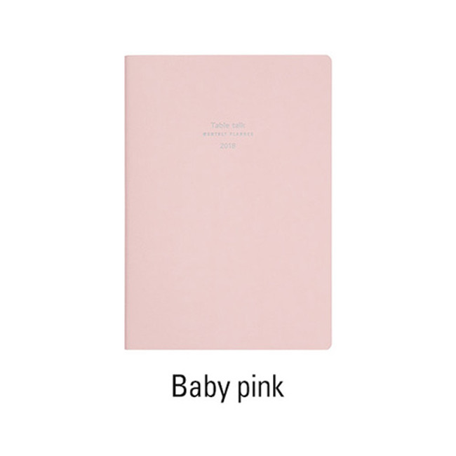 Baby pink - 2018 Table talk A5 dated monthly planner