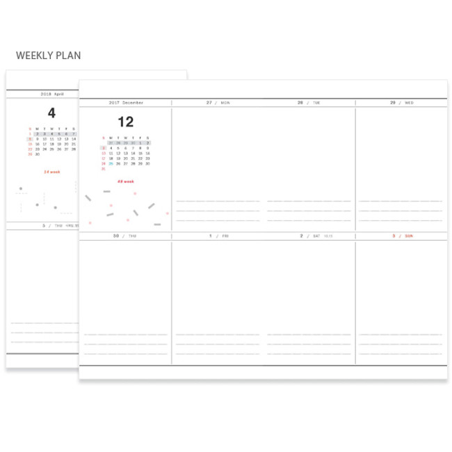 Weekly plan - 2018 Time life dated weekly planner