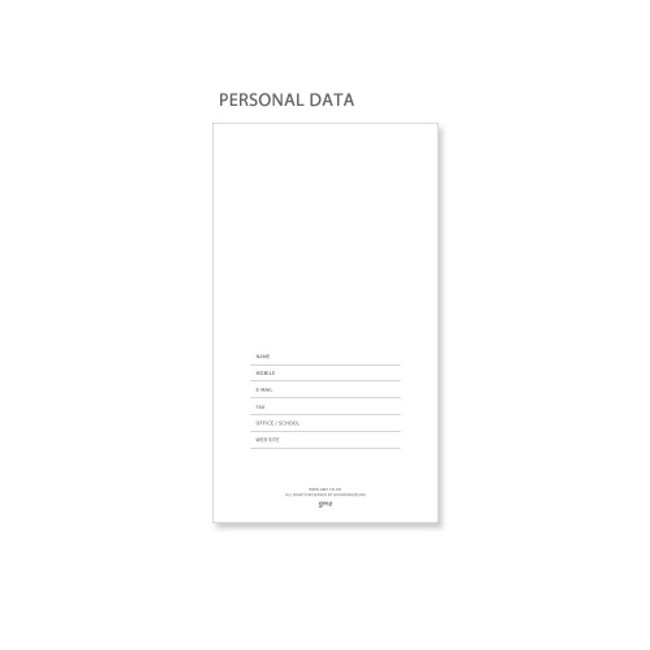 Personal data - 2018 Monologue medium dated weekly diary