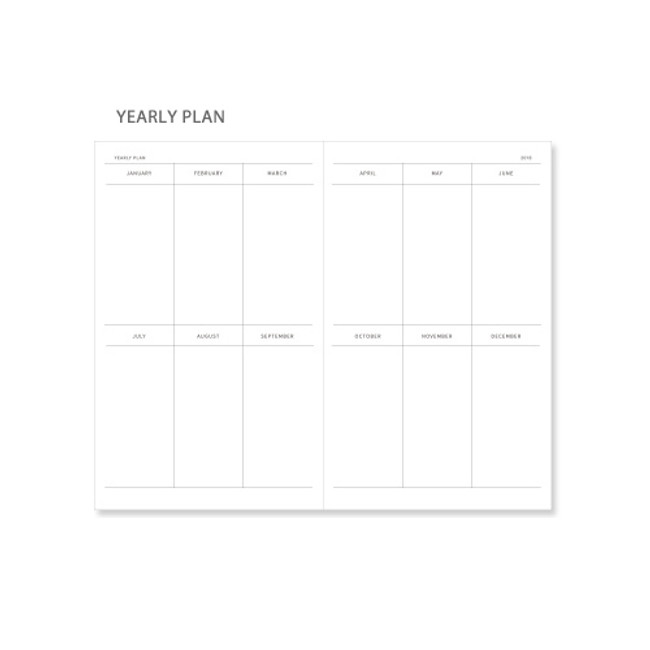 Yearly plan - 2018 Monologue medium dated weekly diary