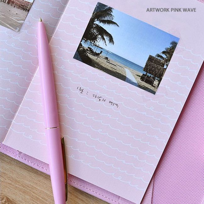 Artwork pink wave - 2019 Days collector dated weekly planner agenda