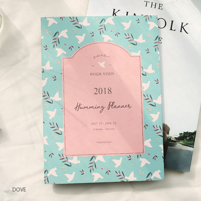 Dove - 2018 Pour vous humming large dated monthly planner
