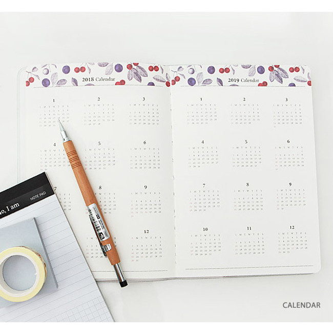 Calendar - 2018 Rim pattern dated monthly planner