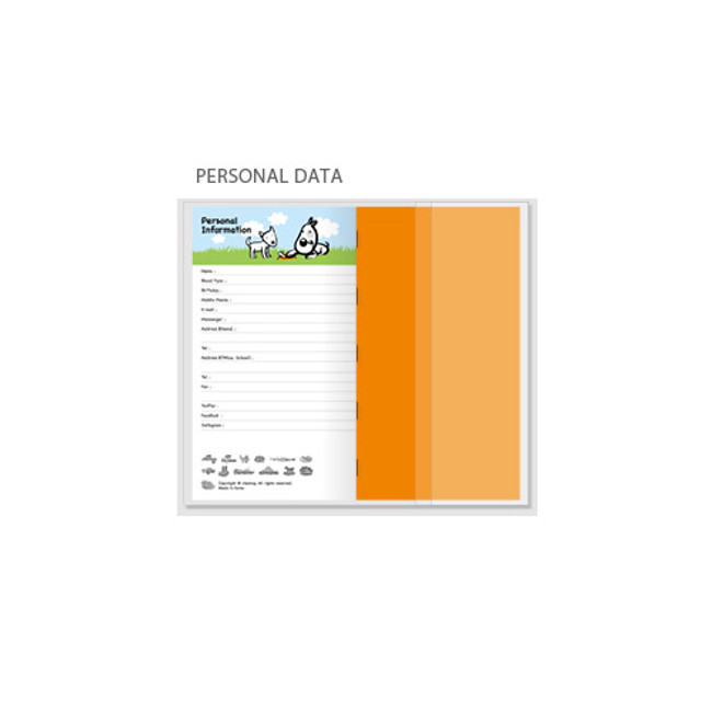 Personal data - 2018 Hello dog dated weekly diary agenda