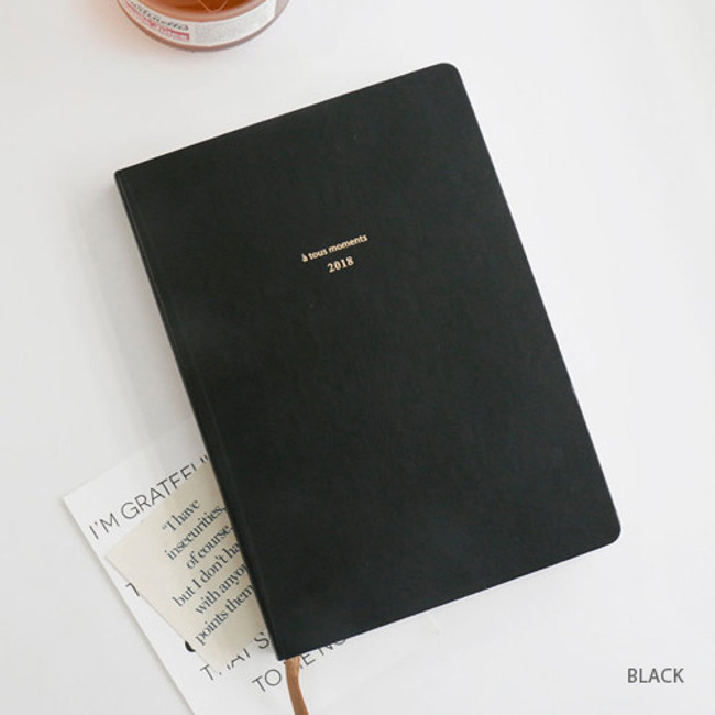 Black - 2018 A tous moments dated weekly planner