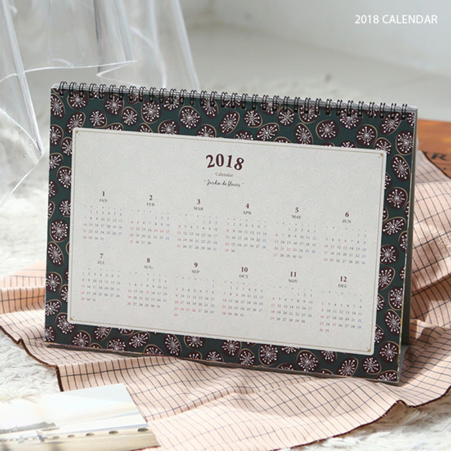 2018 Calendar - 2018 Pour vous humming large desk calendar 