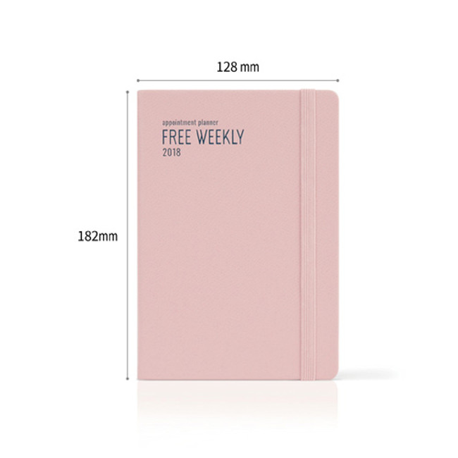 Size - 2018 Appointment B6 free dated weekly planner agenda 