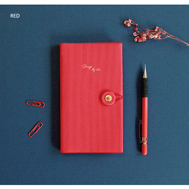 Red - 2018 Design my life small dated weekly diary planner