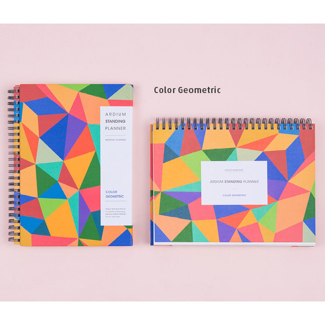 Color geometric - 2018 Pattern standing dated monthly planner