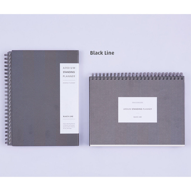 Black line - 2018 Pattern standing dated monthly planner