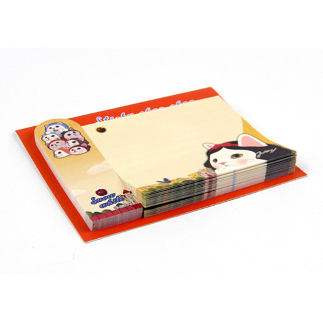 Snow white - Choo Choo cat sticky memo notes bookmark 