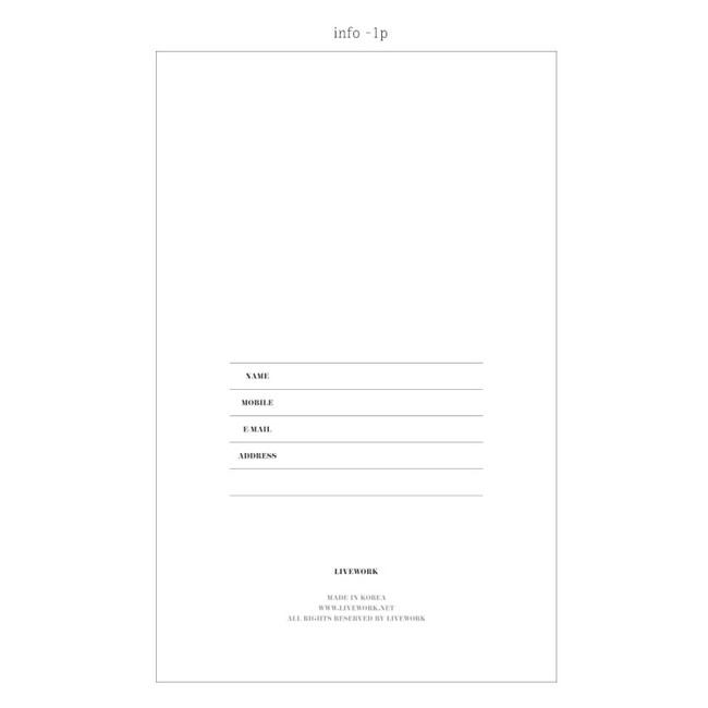 Personal information - Plan for yourself half year small undated diary