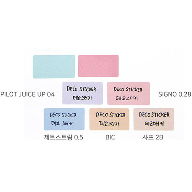 Colorful deco transparent clear sticker set 