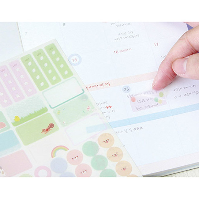 Colorful deco transparent clear sticker set 