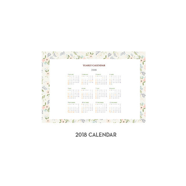 2018 Calendar - 2018 Blossom spiral bound desk calendar 
