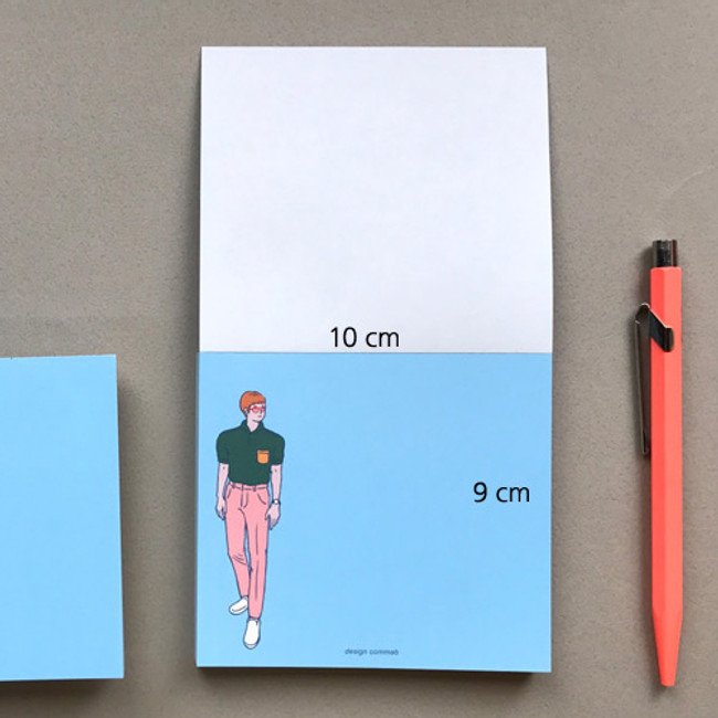 Size - Memowang pastel pink pants illustration memo pad