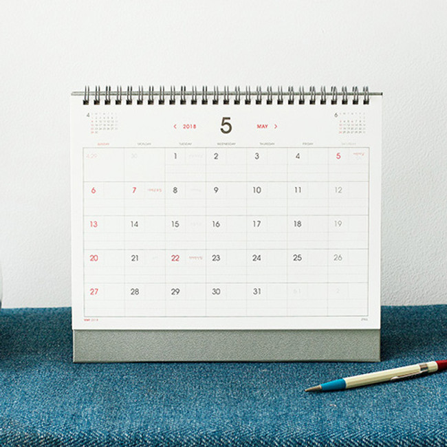 2NUL 2018 Note spiral bound desk calendar - Fallindesign