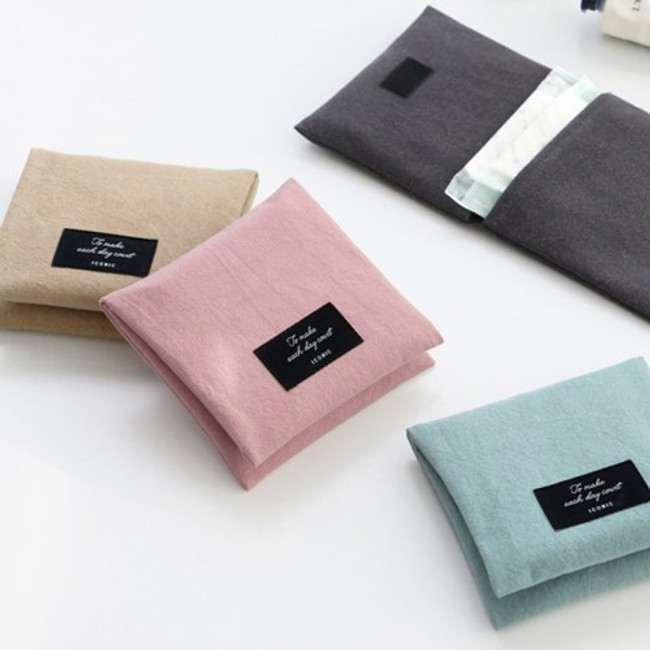 Plain secret daily cotton pouch