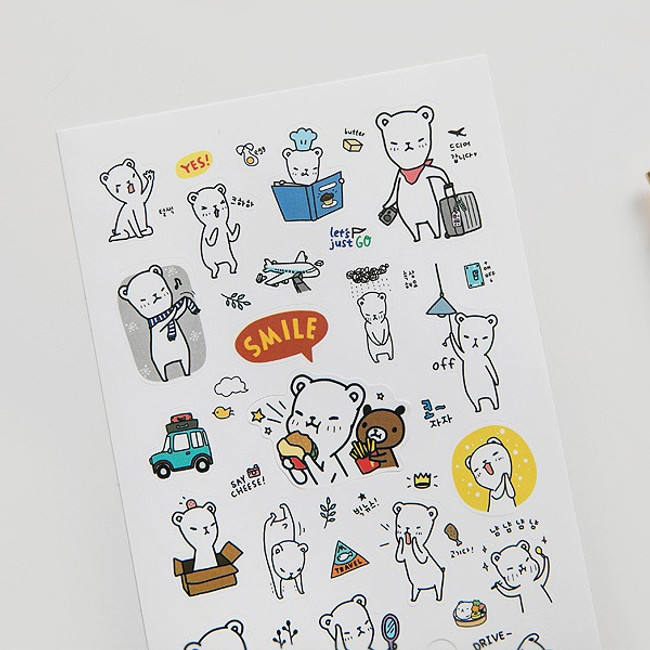 PONYBROWN Buhabear cute illustration paper sticker