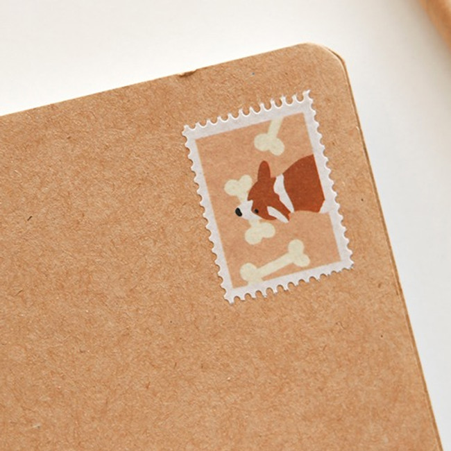 Example of use - Dailylike Animal 2 deco single stamp masking tape