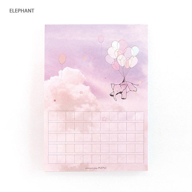 Elephant - Pleple My story photo squared manuscript memo notepad