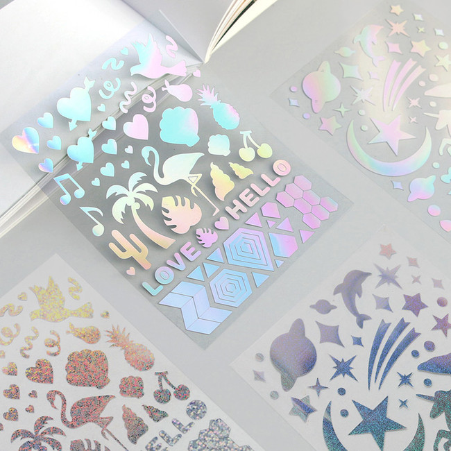 ICONIC Hologram deco PVC sticker set