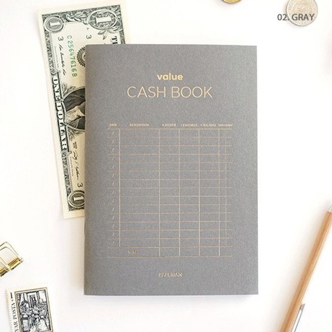 Gray - PAPERIAN Value simple cash book planner scheduler