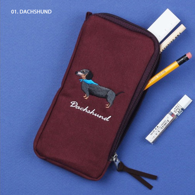 Dachshund - Wanna This Tailorbird half zip around slim multi pouch