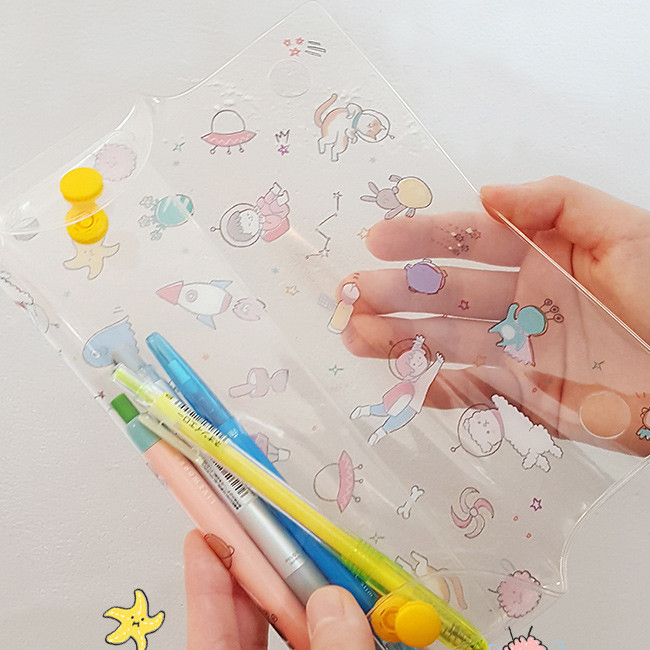 Universe - Buri universe strawberry clear folding pencil case