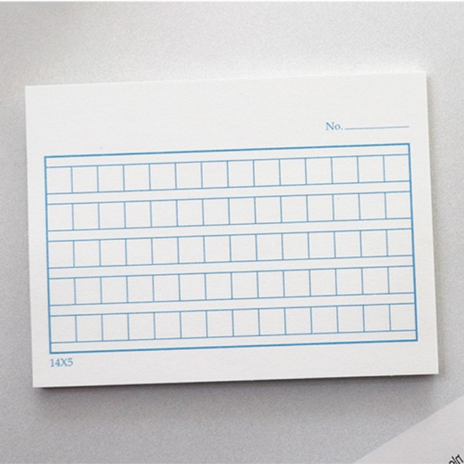 Classic blue squared manuscript paper sticky memo note