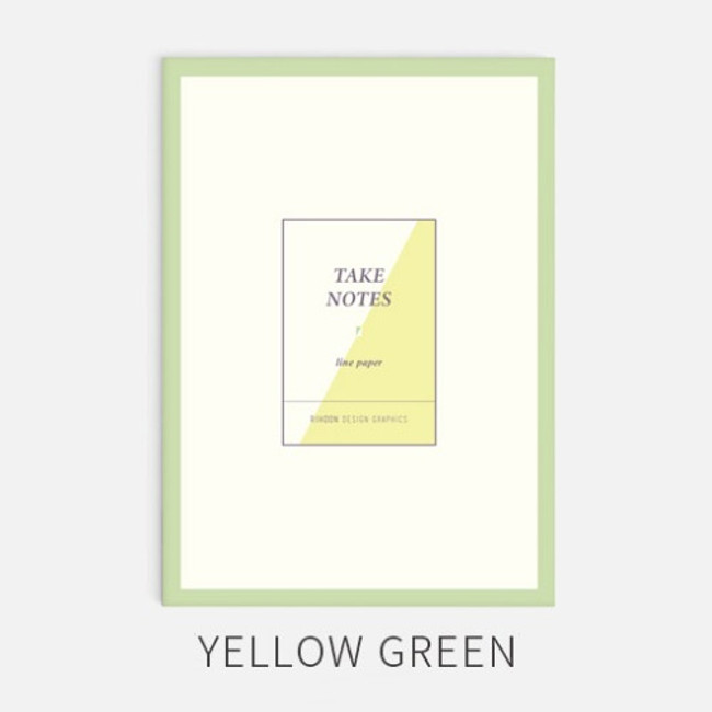 Yellow green - Rihoon Take notes grid notebook ver2