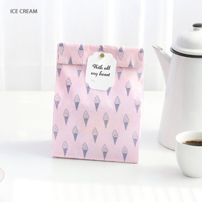 Ice cream - ICONIC From my heart cute gift paper bag set
