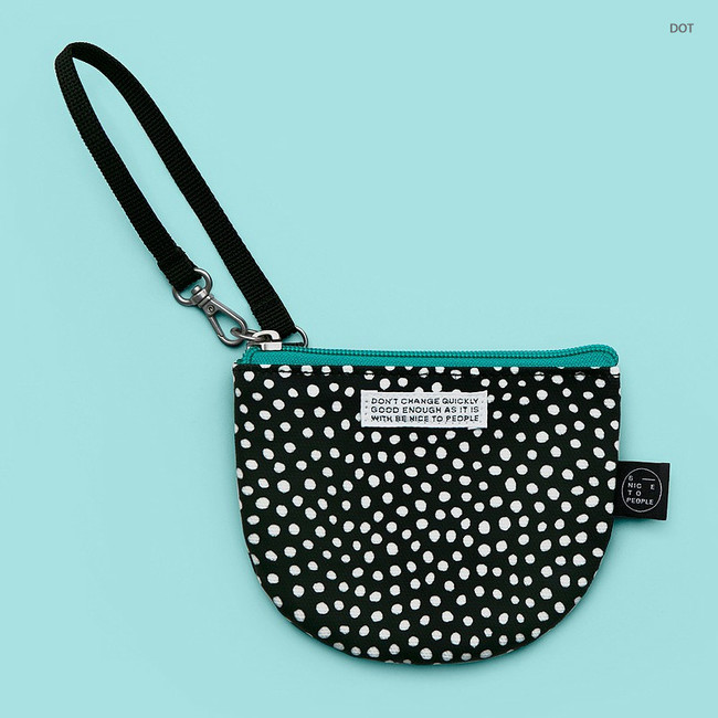 Dot - BNTP Semicircle small zipper pouch with strap