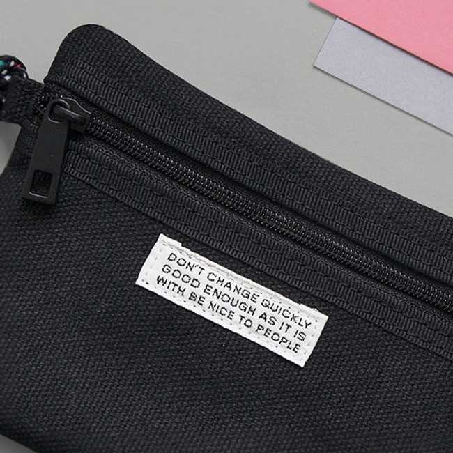 BNTP Double pocket small zipper pouch with strap