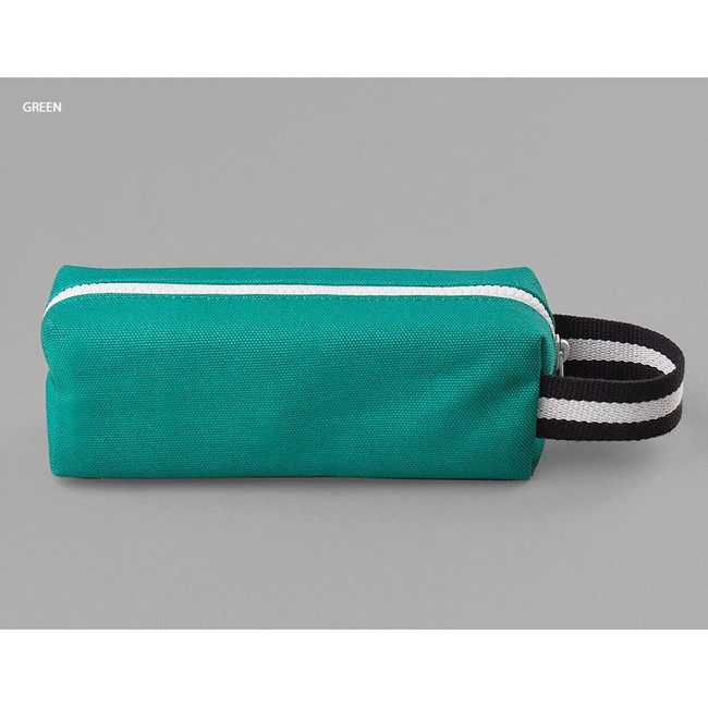 Green - BNTP Hey you zipper pencil case with strap