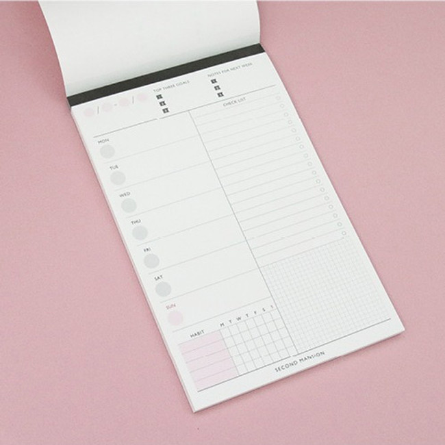 A5 weekly notepad planner