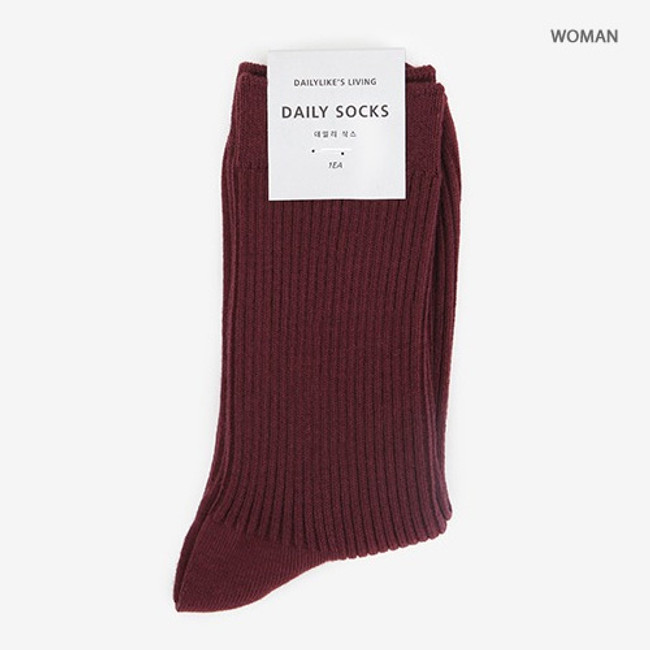 Women - Dailylike Comfortable yours for life daily socks - Burgundy